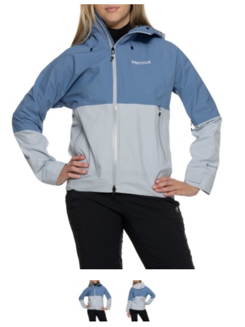 Marmot Women's XL Seeker Gore-Tex Rain Jacket Waterproof Blue NWT Breathable